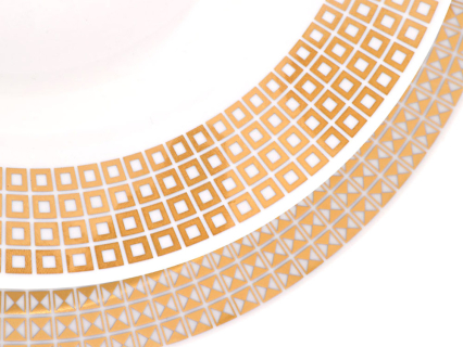 Тарелка 220 мм форма Глубокая, рисунок Зазеркалье. Квадраты, арт. 80.99939.00.1, 