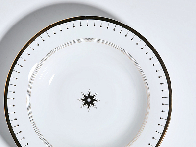 Тарелка глубокая 235 мм форма Стандартная 2 рисунок Азур золотой арт. 80.93400.00.1