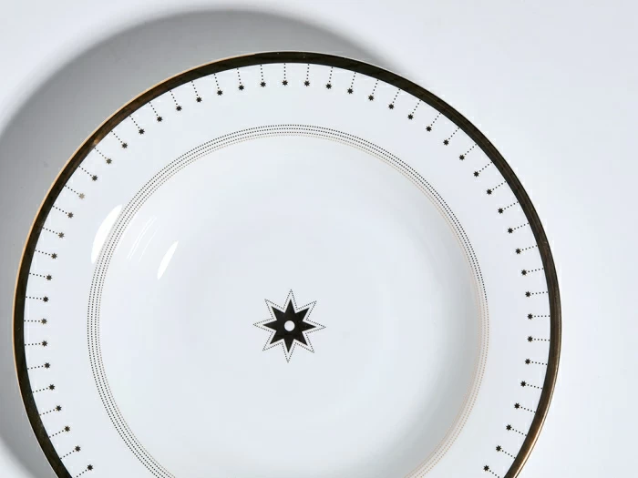 Тарелка глубокая 235 мм форма Стандартная 2 рисунок Азур золотой арт. 80.93400.00.1, 