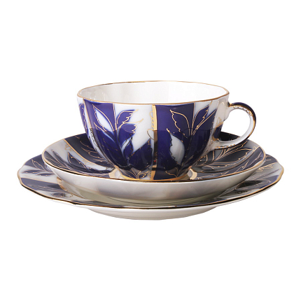 Трехпредметный комплект чайный Тюльпан Зимний вечер 250 мл арт.  81.10010.00.1