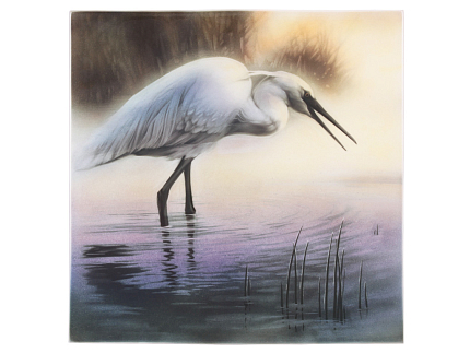 Пласт 350х350 форма Квадратный рисунок Цапля арт. 80.88057.00.1