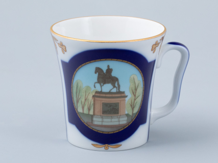 Бокал с блюдцем форма Ленинградский рисунок Прадеду правнук арт. 81.31478.00.1, 