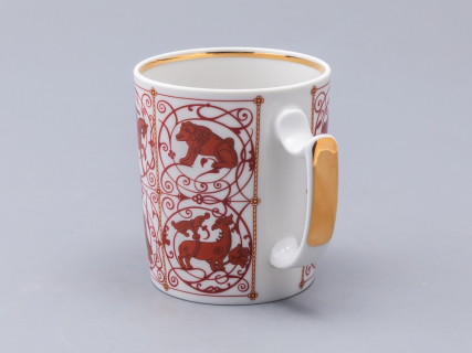 Бокал с блюдцем и крышкой 380 мл, форма Снежное утро, рисунок Сувенир Московский, арт. 81.34815.00.1, 