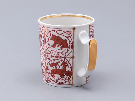 Бокал с блюдцем и крышкой 380 мл, форма Снежное утро, рисунок Сувенир Московский, арт. 81.34815.00.1