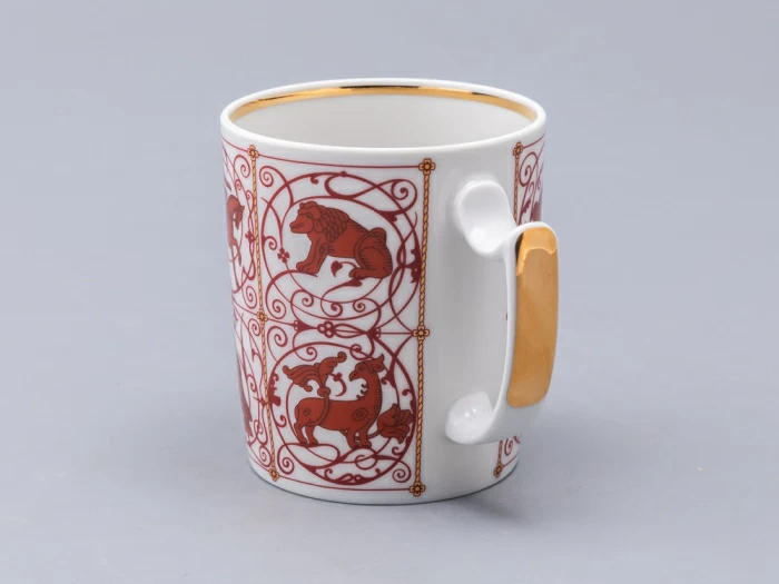 Бокал с блюдцем и крышкой 380 мл, форма Снежное утро, рисунок Сувенир Московский, арт. 81.34815.00.1, 