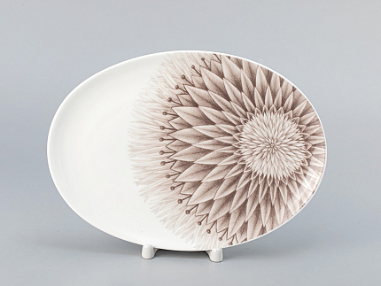 Блюдо овальное 235х170 мм форма Восточная рисунок Aloha Bungalow, арт. 80.40056.00.1