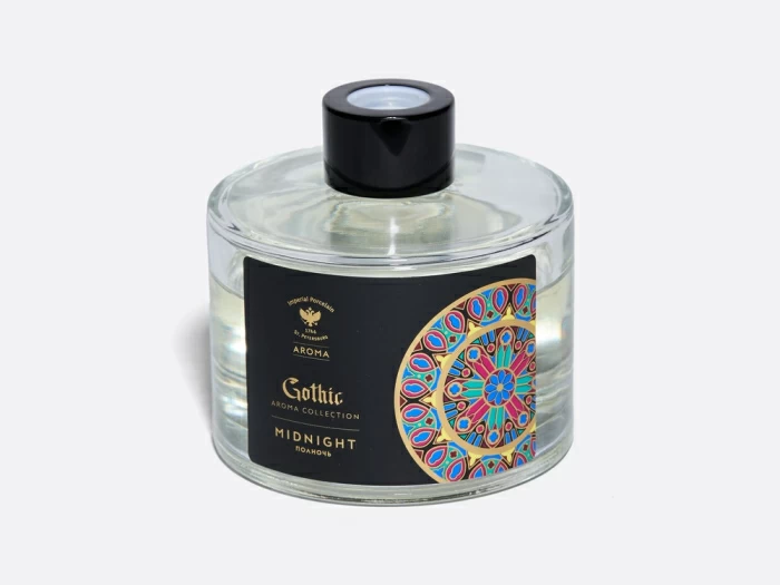 Аромадиффузор в подарочной упаковке, форма Топ, рисунок Готический 2, аромат Полночь, арт 81.34890.00.1, 