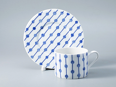 Чашка с блюдцем форма Соло рисунок Реки России. Лена арт. 81.28757.00.1