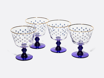 Набор (4 креманки) 380 мл Кобальтовая сетка арт. 14.11000.07