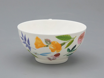 Чашка с блюдцем чайная форма Купольная рисунок Primavera, арт. 81.34274.00.1