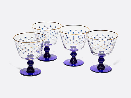 Набор (4 креманки) 380 мл Кобальтовая сетка арт. 14.11000.07