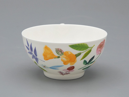 Чашка с блюдцем чайная форма Купольная рисунок Primavera, арт. 81.34274.00.1