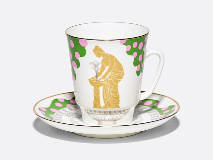 Чашка с блюдцем 165 мл, форма Майская, рисунок Фонтан Нимфа и Данаида, арт. 81.34935.00.1