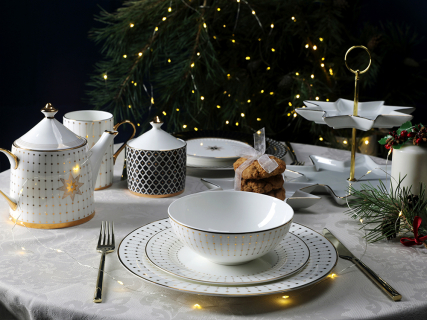 Тарелка плоская 200 мм форма Стандартная 2 рисунок Азур золотой арт. 80.93401.00.1, 