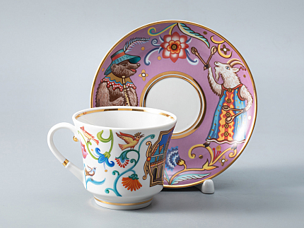 Чашка с блюдцем чайная 220 мл форма Банкетная рисунок Чудоград. Ярмарка арт. 81.29159.00.1