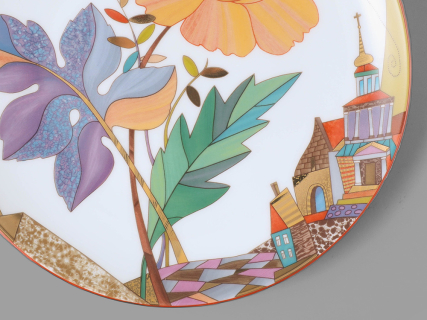 Декоративная тарелка 275 мм форма Эллипс рисунок Знойное лето арт. 80.83758.00.1, 