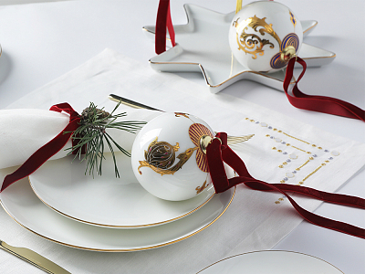 Новогодний Шар в подарочной упаковке, рисунок Рождественские узоры, арт 81.33343.00.1