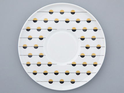 Чашка с блюдцем чайная форма Колокол рисунок Балтийский берег 1, арт. 81.31862.00.1