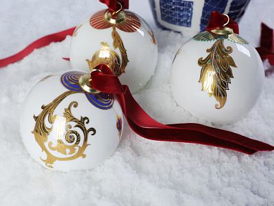 Новогодний Шар в подарочной упаковке, рисунок Рождественские узоры, арт 81.33342.00.1