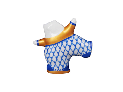 Скульптура форма Кот-фигурист рисунок Синяя сетка арт. 82.82948.00.1