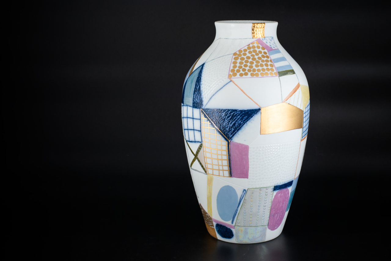 Ваза Город на форме Ламповая, арт 60.15595.00.1, 