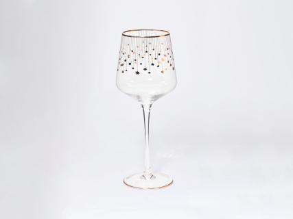 Набор из 2-х бокалов для вина 430 мл в подарочной упаковке, рисунок Азур золотой, арт 14.11447.07, 