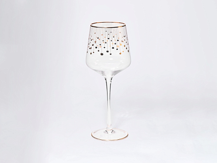 Набор из 2-х бокалов для вина 430 мл в подарочной упаковке, рисунок Азур золотой, арт 14.11447.07