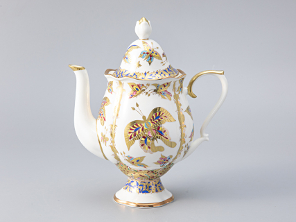 Сервиз кофейный форма Наташа рисунок Фантастические бабочки, 6 персон 14 предметов, арт. 81.21238.00.1, 