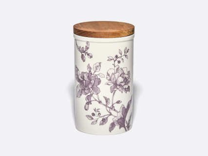 Банка с деревянной крышкой (высокая) форма Стандартная, рисунок Monplaisir Violet (Монплезир Виолет), в упаковке, арт 42.00061.00.1, 