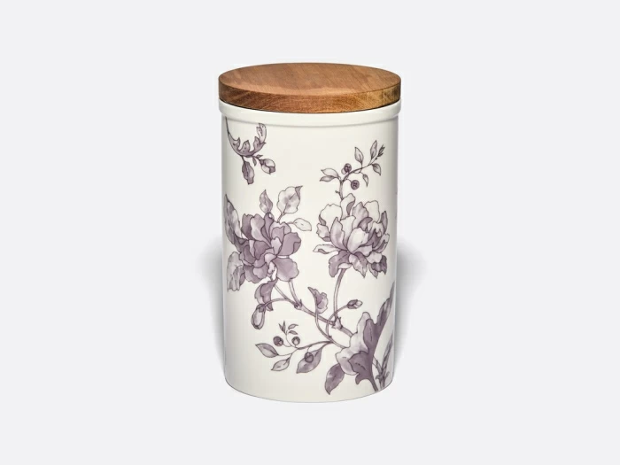 Банка с деревянной крышкой (высокая) форма Стандартная, рисунок Monplaisir Violet (Монплезир Виолет), в упаковке, арт 42.00061.00.1, 