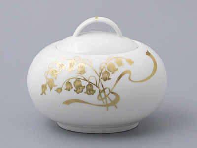 Сервиз чайный на 6 персон, 15 предметов, форма Оливия, рисунок Нежный ландыш, арт 81.31430.00.1