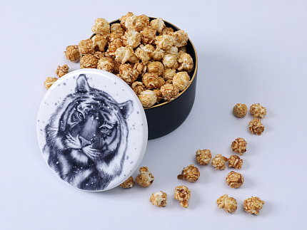 Декоративная тарелка 300 мм в подарочной упаковке, форма Эллипс 2, рисунок Тотем Тигр арт. 81.30083.00.1