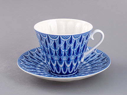 Чашка с блюдцем чайная форма Лучистая рисунок Ажур, арт. 81.28662.00.1
