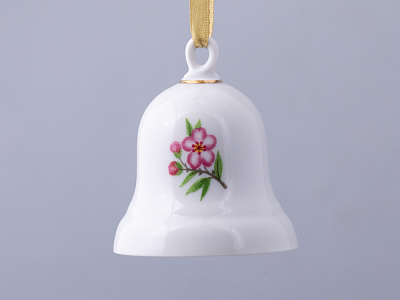 Колокольчик в подарочной упаковке, форма Петелька, рисунок Зяблик арт. 81.31480.00.1