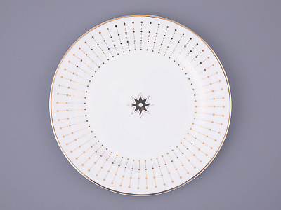 Тарелка плоская 200 мм форма Стандартная 2 рисунок Азур золотой арт. 80.93401.00.1