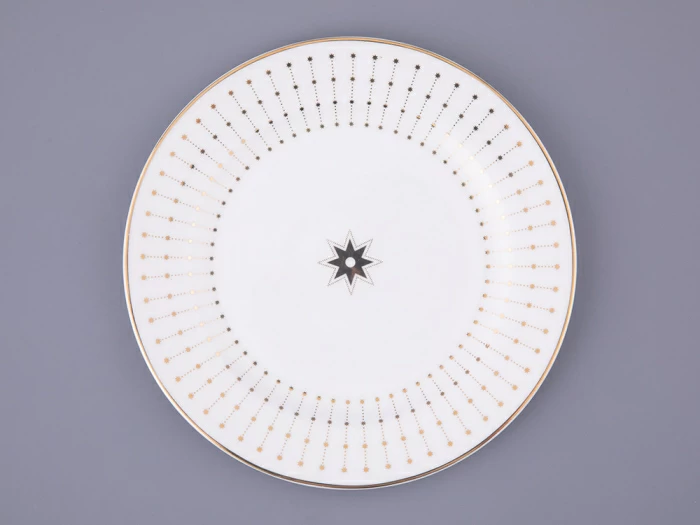 Тарелка плоская 200 мм форма Стандартная 2 рисунок Азур золотой арт. 80.93401.00.1, 