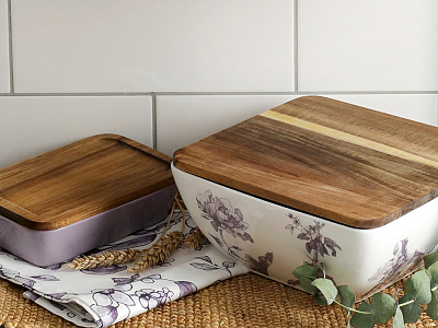 Набор для запекания (2 предмета) форма Стандартная, рисунок Monplaisir Violet, арт 42.00059.00.1