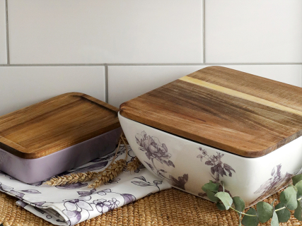 Набор для запекания (2 предмета) форма Стандартная, рисунок Monplaisir Violet, арт 42.00059.00.1, 