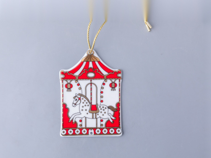 Елочная игрушка Гранд цирк в подарочной упаковке, рисунок Карусель арт 81.34388.00.1, 