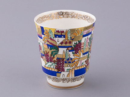 Чашка с блюдцем кофейная 165 мл.,  форма Майская,  рисунок Белые домики арт. 81.13844.00.1