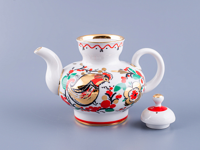 Чайник заварочный форма Малыш, рисунок Петушки арт. 80.00783.00.1