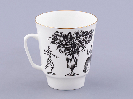 Чашка с блюдцем 165 мл форма Майская, рисунок Русские писатели Цветаева, арт. 81.32766.00.1