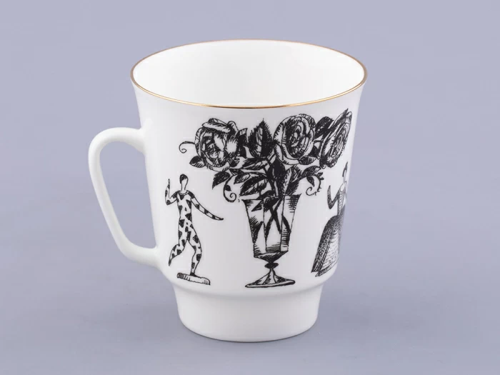 Чашка с блюдцем 165 мл форма Майская, рисунок Русские писатели Цветаева, арт. 81.32766.00.1, 