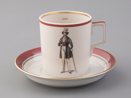 Подарочный набор чайный форма Гербовая рисунок Modes de Paris (кирпичный) арт. 81.25658.00.1