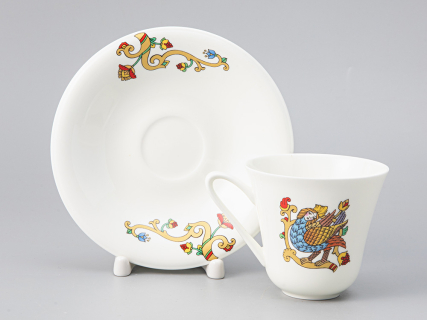 Чашка с блюдцем чайная 200 мл форма Сад рисунок Русские сказки. Дракон арт. 81.28416.00.1, 