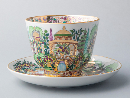 Чашка с блюдцем, форма Подарочная, рисунок Весенний Парк, арт 81.14820.00.1