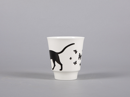 Чашка с блюдцем кофейная 165 мл., форма Майская, рисунок Мотыльки арт. 81.30661.00.1