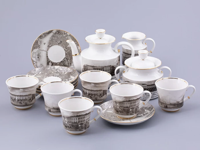 Сервиз чайный на 6 персон 15 предметов, форма Банкетная рисунок Великолепный Невский, арт. 81.32683.00.1, 