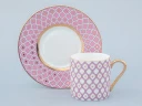 Чашка с блюдцем кофейная 115 мл., форма Идиллия, рисунок Астра 1 арт 81.32374.00.1, 