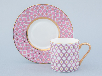 Чашка с блюдцем кофейная 115 мл., форма Идиллия, рисунок Астра 1 арт 81.32374.00.1, 